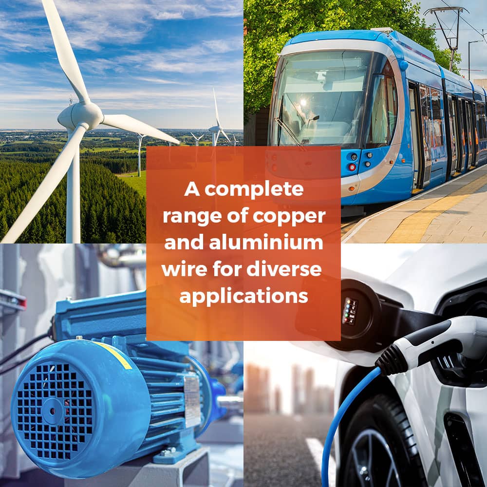 A complete range of copper and aluminium wire for diverse applications